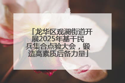 龙华区观澜街道开展2025年基干民兵集合点验大会，锻造高素质后备力量