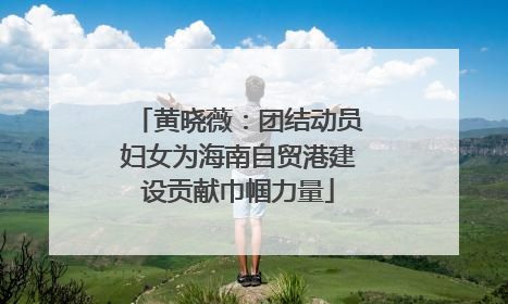 黄晓薇：团结动员妇女为海南自贸港建设贡献巾帼力量