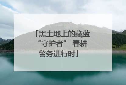 黑土地上的藏蓝“守护者” 春耕警务进行时