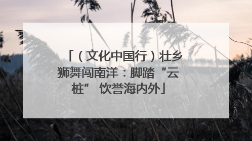 （文化中国行）壮乡狮舞闯南洋：脚踏“云桩” 饮誉海内外