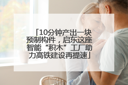 10分钟产出一块预制构件，启东这座智能“积木”工厂助力高铁建设再提速