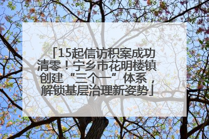 15起信访积案成功清零！宁乡市花明楼镇创建“三个一”体系，解锁基层治理新姿势