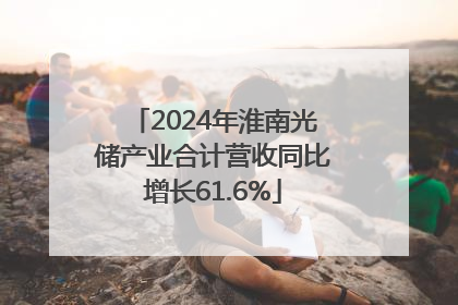 2024年淮南光储产业合计营收同比增长61.6%