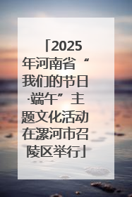 2025年河南省“我们的节日·端午”主题文化活动在漯河市召陵区举行
