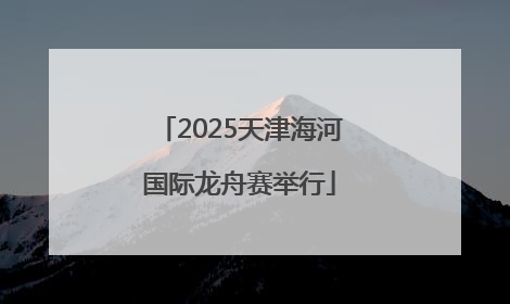 2025天津海河国际龙舟赛举行