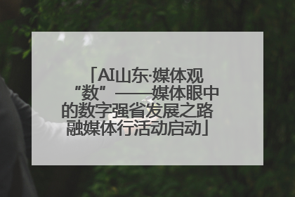 AI山东·媒体观“数”——媒体眼中的数字强省发展之路融媒体行活动启动